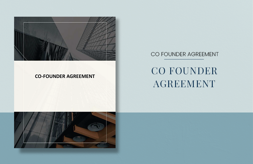Co-Founder Agreement Startup Template