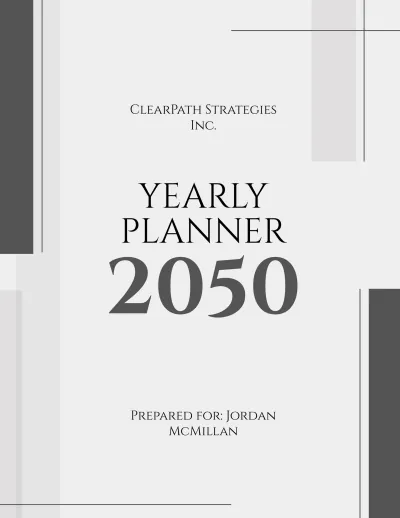 Free Yearly Planner Cover Template to Edit Online
