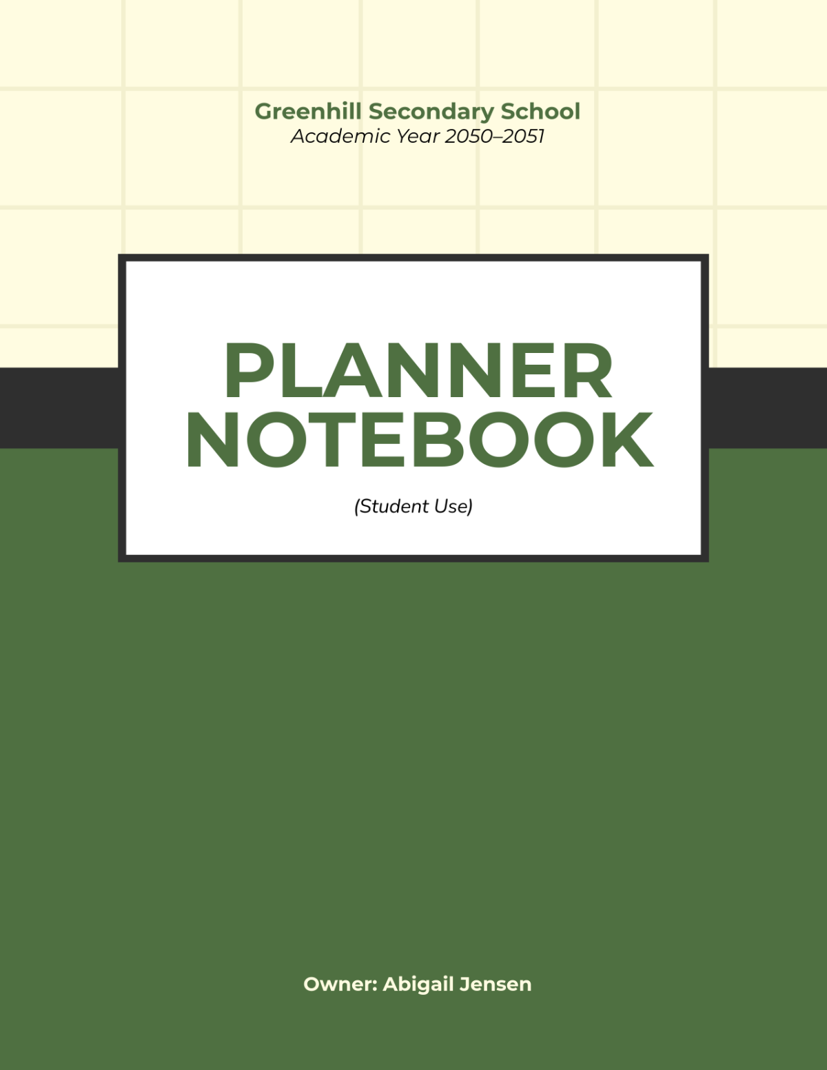Free Planner Notebook Cover Template to Edit Online