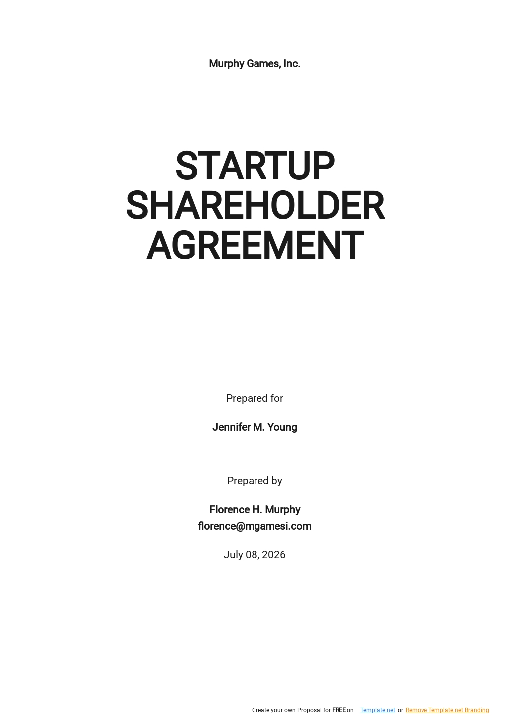 6+ FREE Shareholder Agreement Templates [Edit & Download] | Template.net