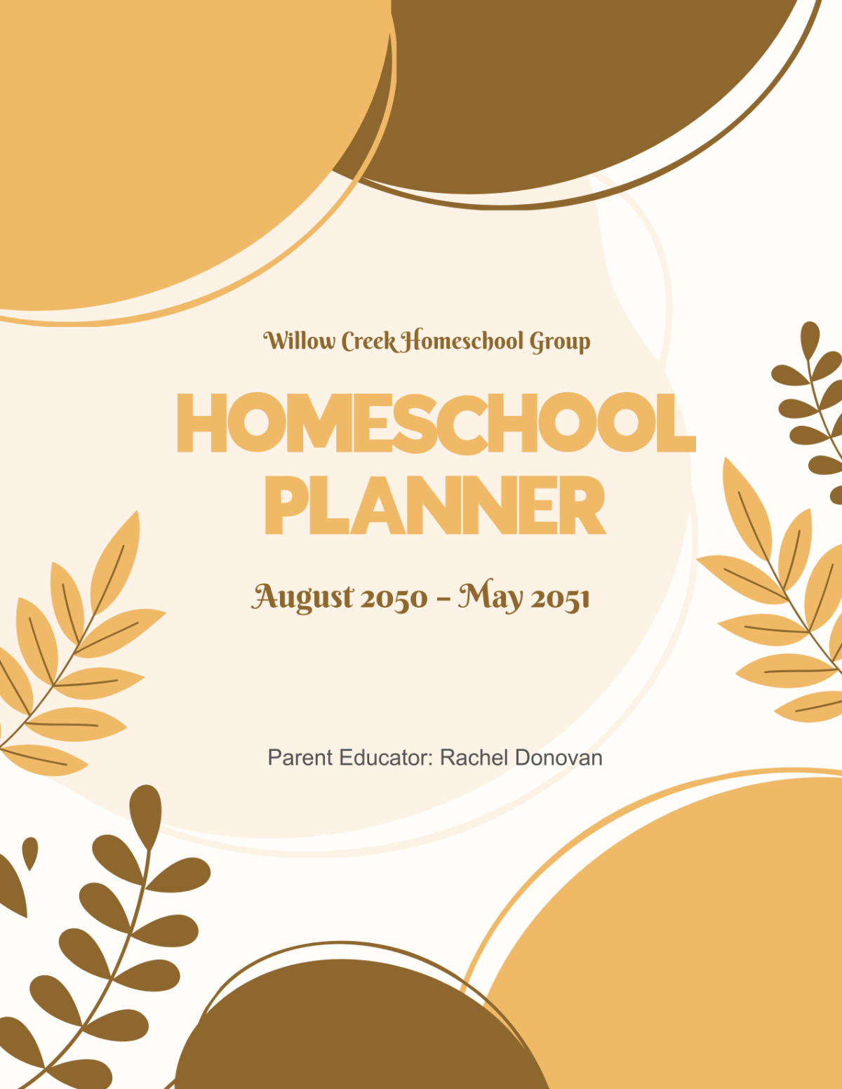 Free Homeschool Planner Cover Template to Edit Online