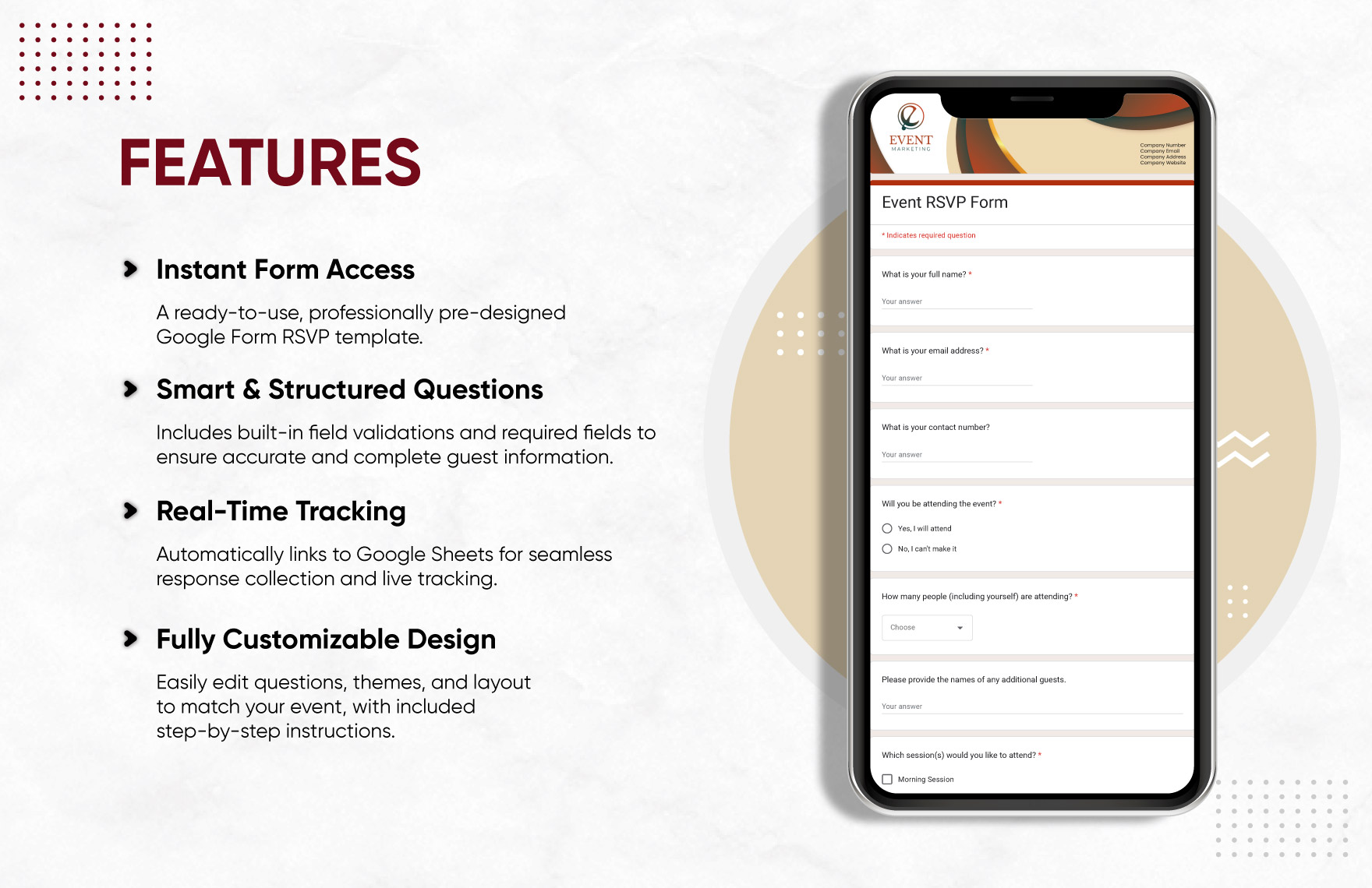 Event Rsvp Form Template