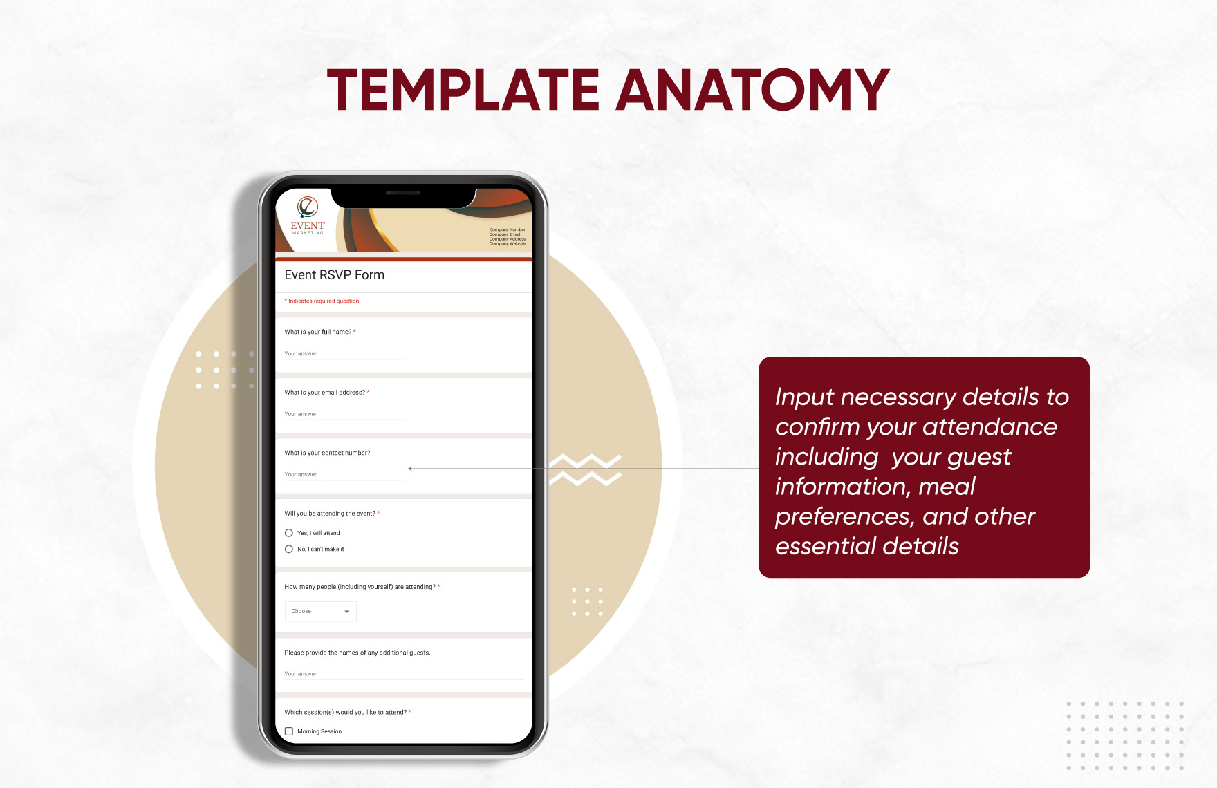 Event Rsvp Form Template