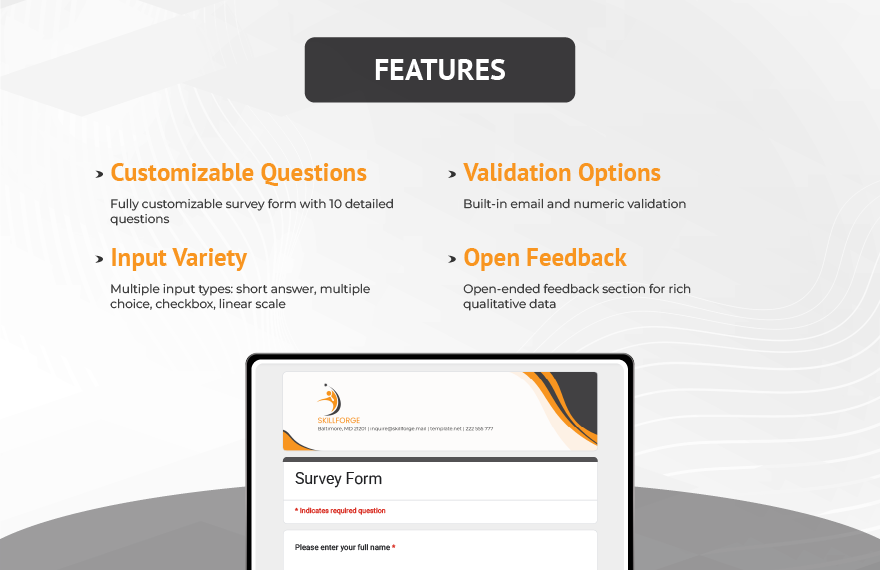 Survey Form Template