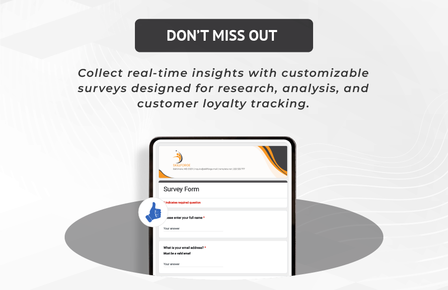 Survey Form Template