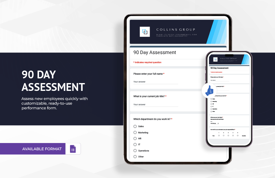 90 Day Assessment Template