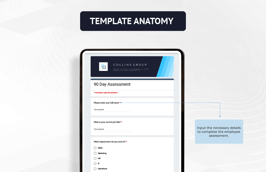 90 Day Assessment Template