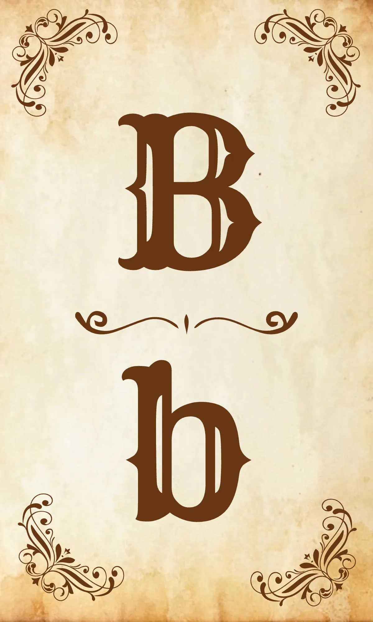 Free Vintage Alphabet Flashcards Template to Edit Online