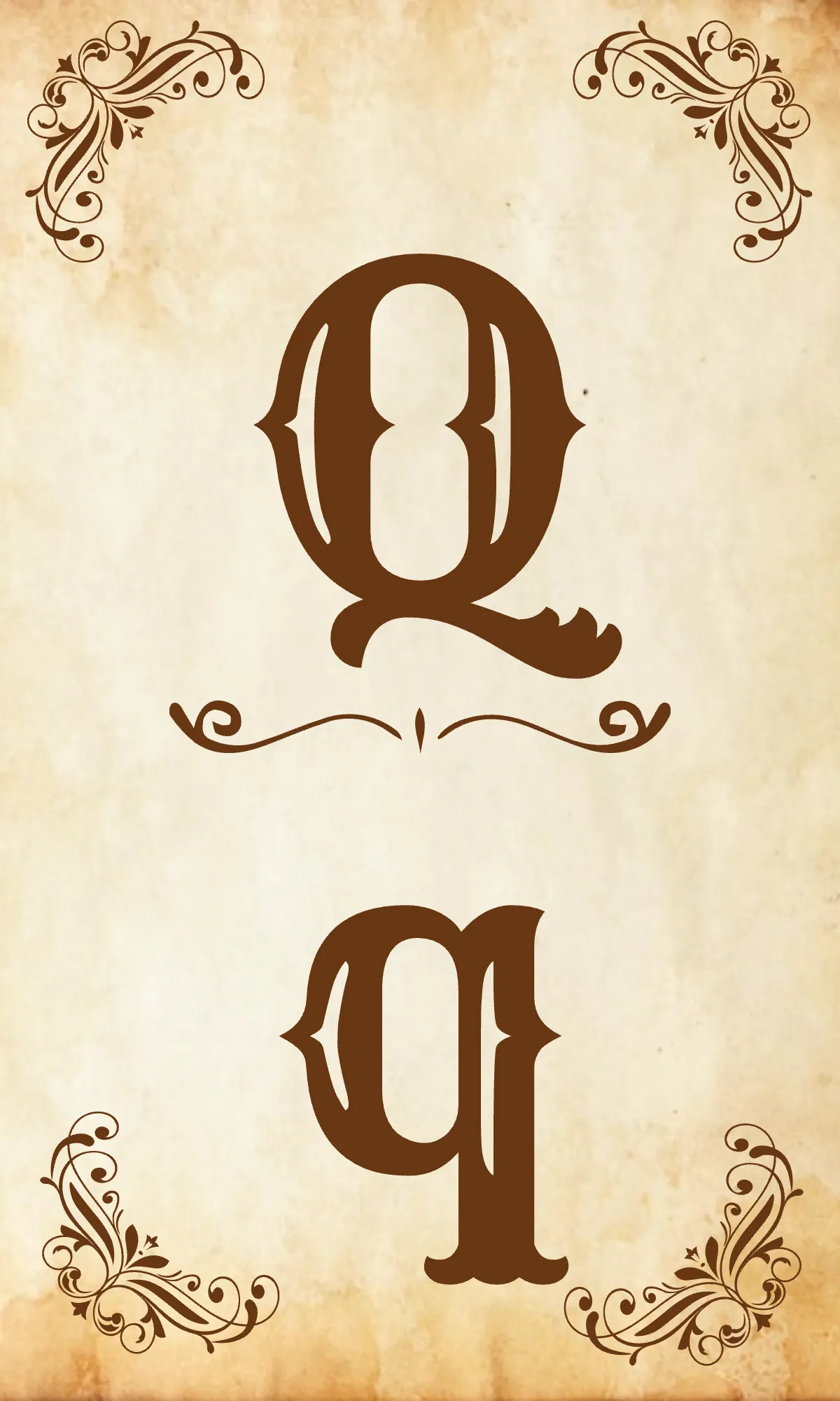 Free Vintage Alphabet Flashcards Template to Edit Online