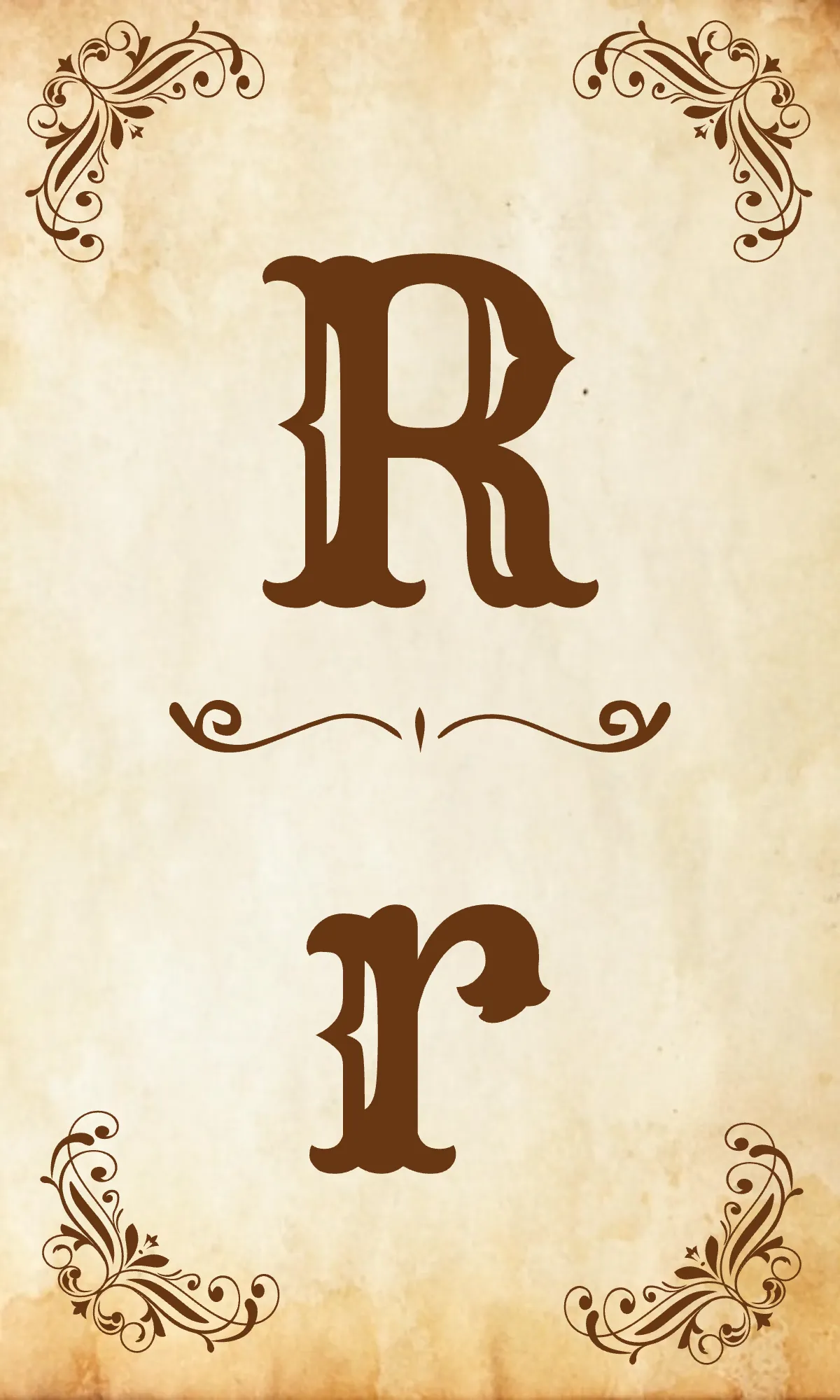 Free Vintage Alphabet Flashcards Template to Edit Online