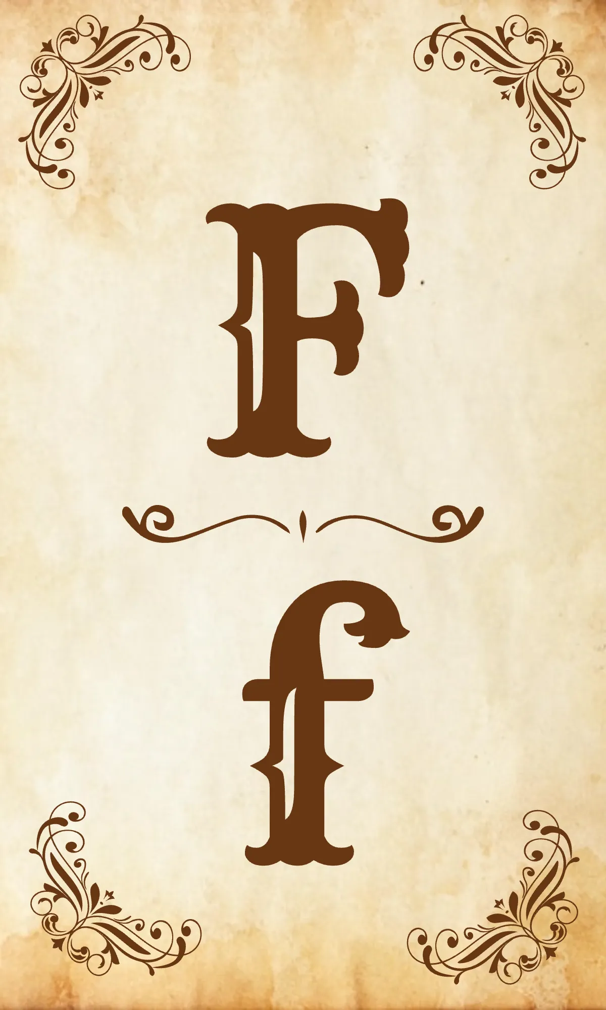 Free Vintage Alphabet Flashcards Template to Edit Online