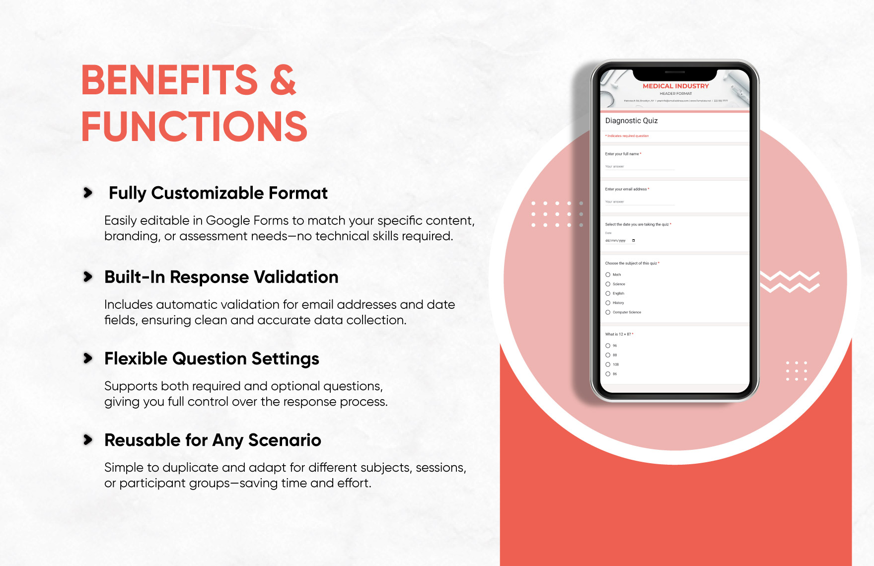 Diagnostic Quiz Template