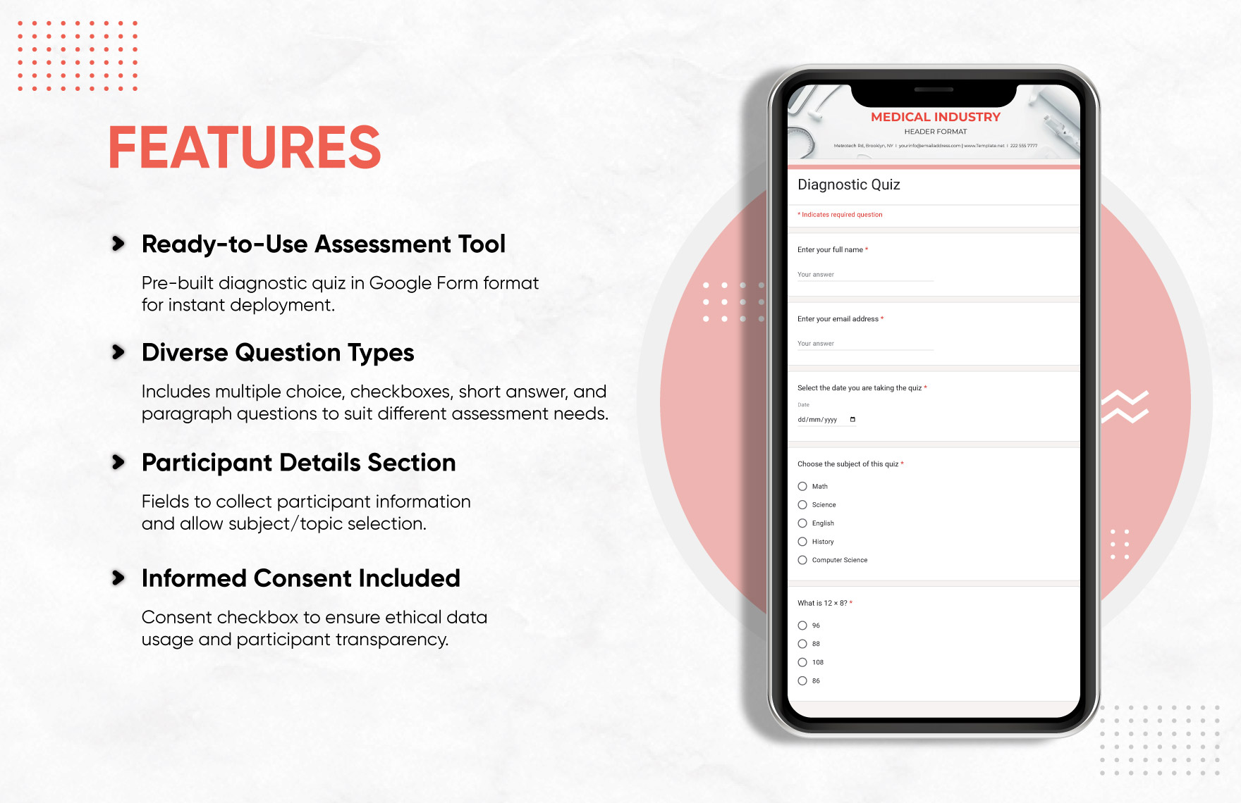 Diagnostic Quiz Template