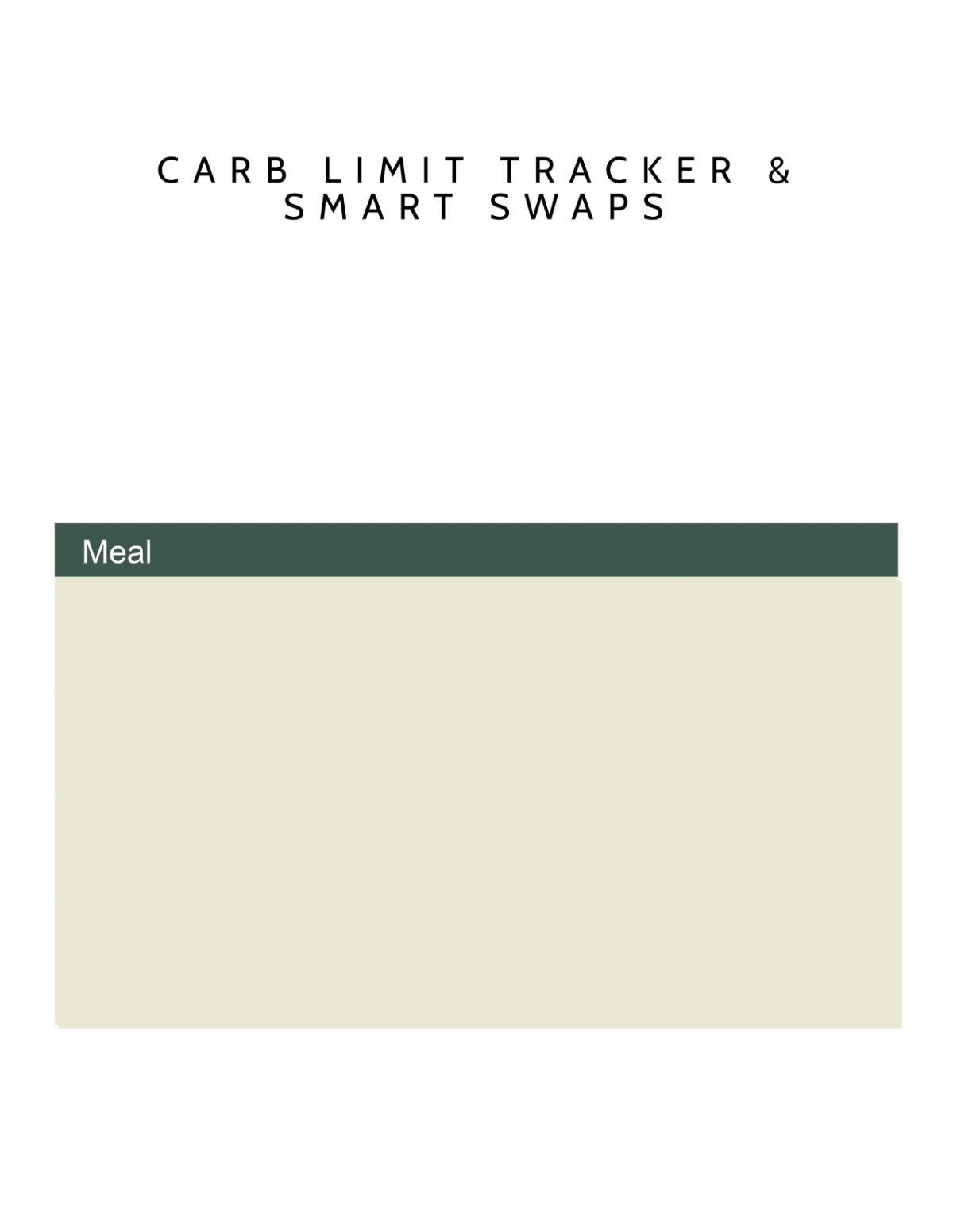 Free Low Carb Diet Planner Template to Edit Online