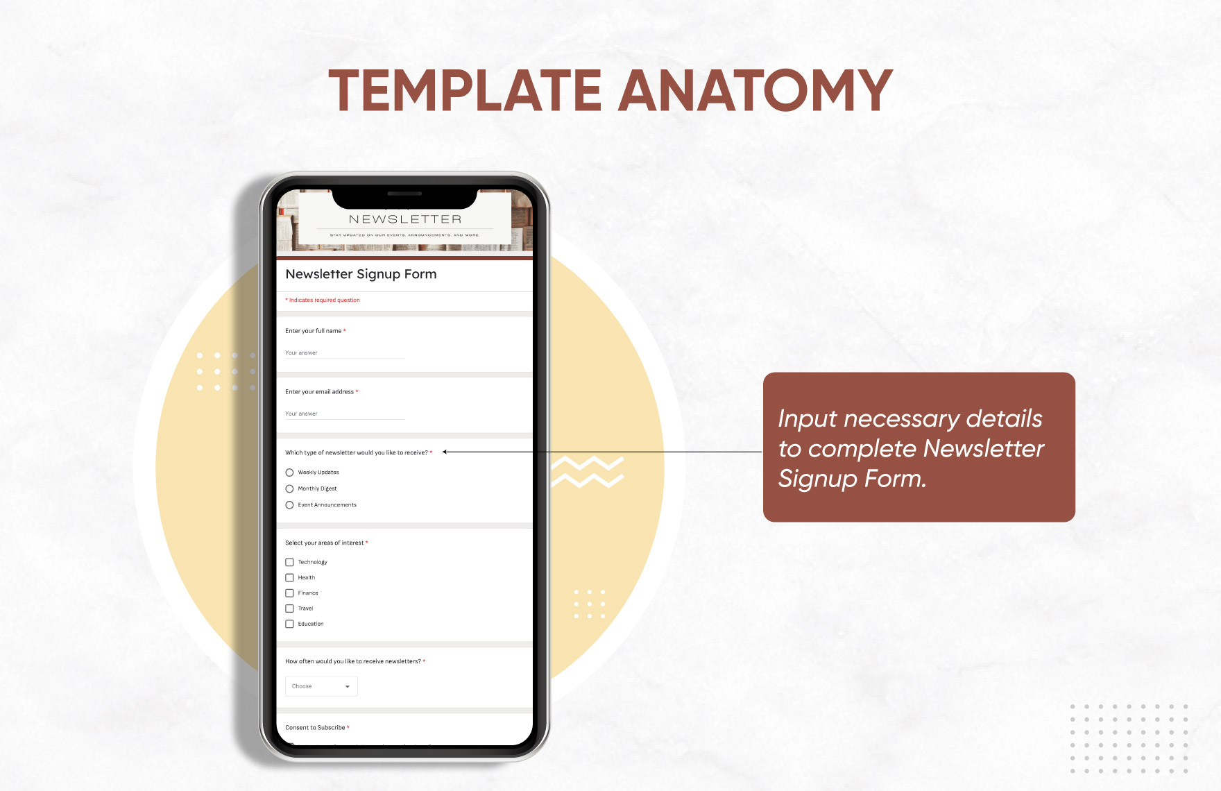 Newsletter Signup Form Template