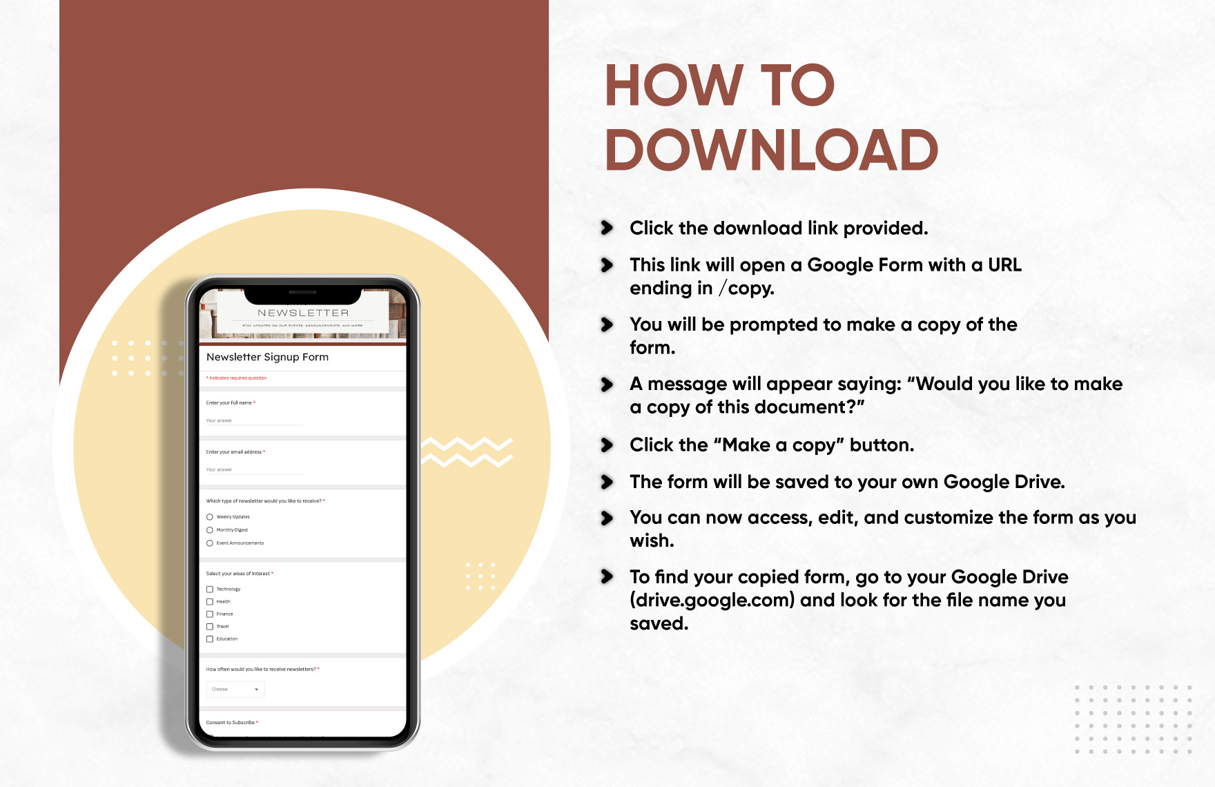 Newsletter Signup Form Template