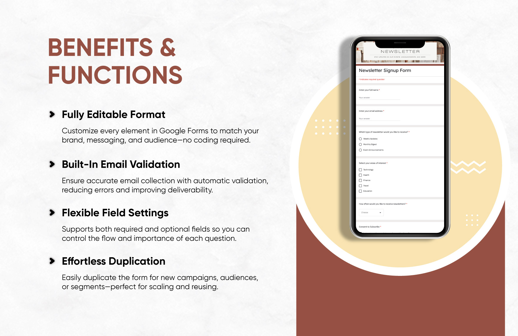 Newsletter Signup Form Template