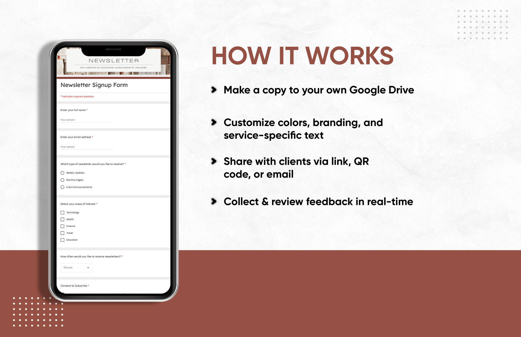 Newsletter Signup Form Template