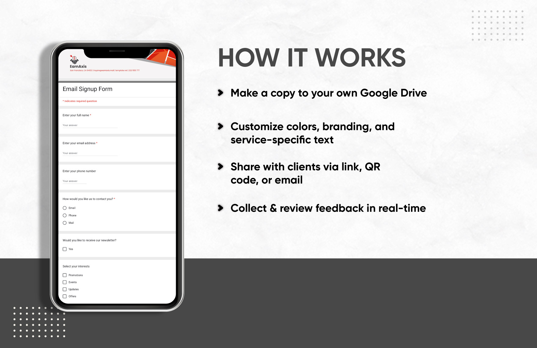 Email Signup Form Template