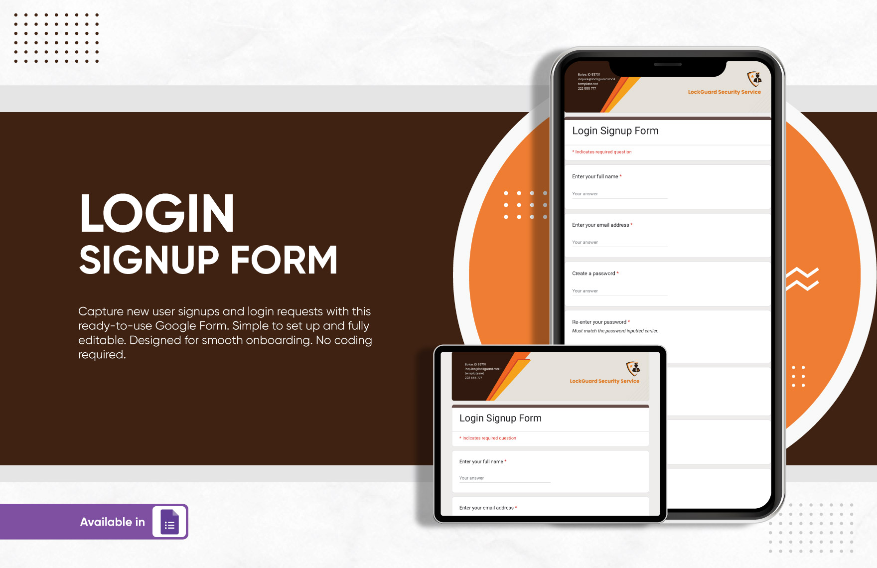 Login Signup Form Template Login Signup Form Template