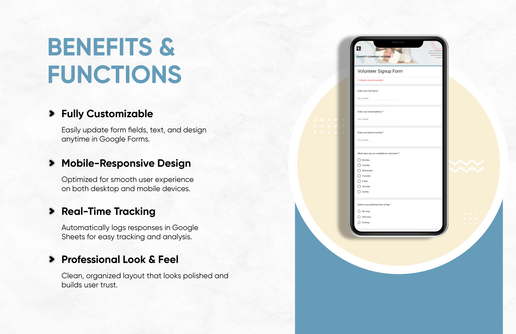Volunteer Signup Form Template