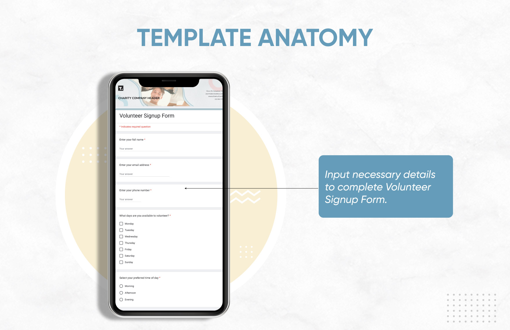 Volunteer Signup Form Template