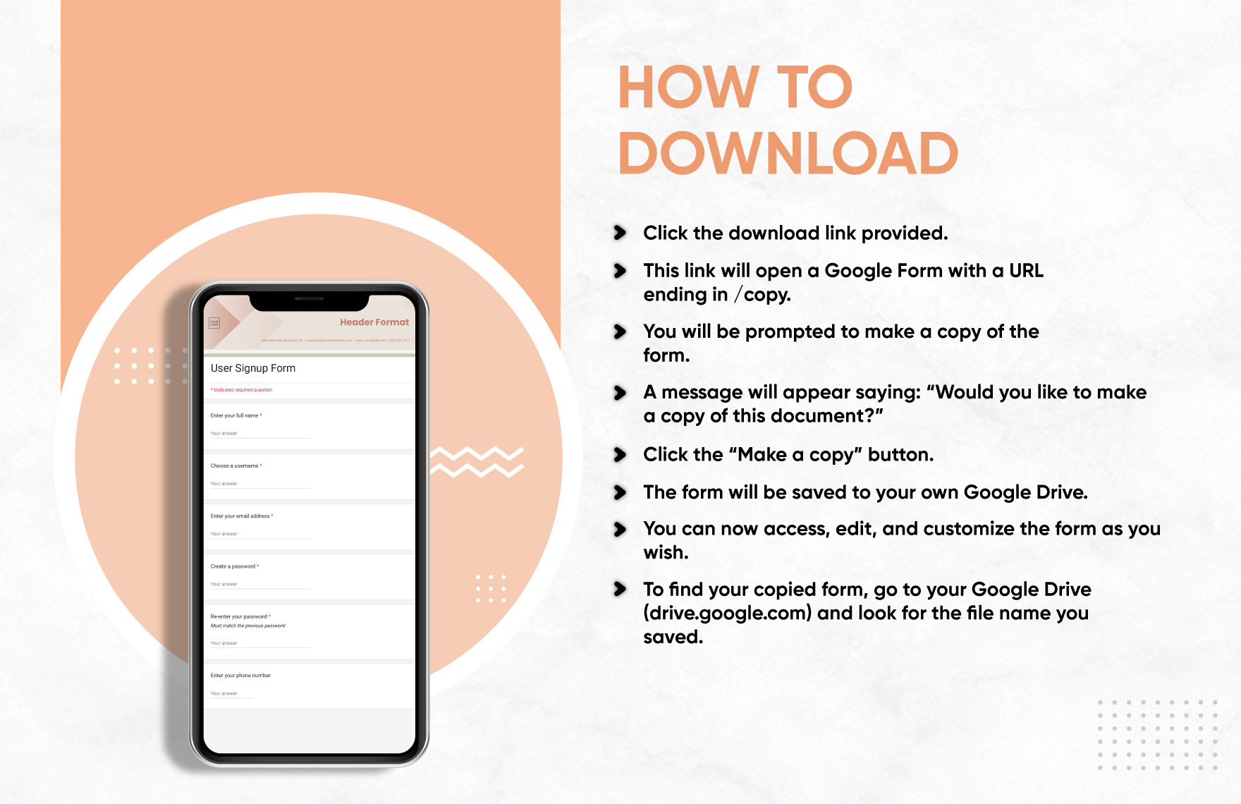 User Signup Form Template User Signup Form Template