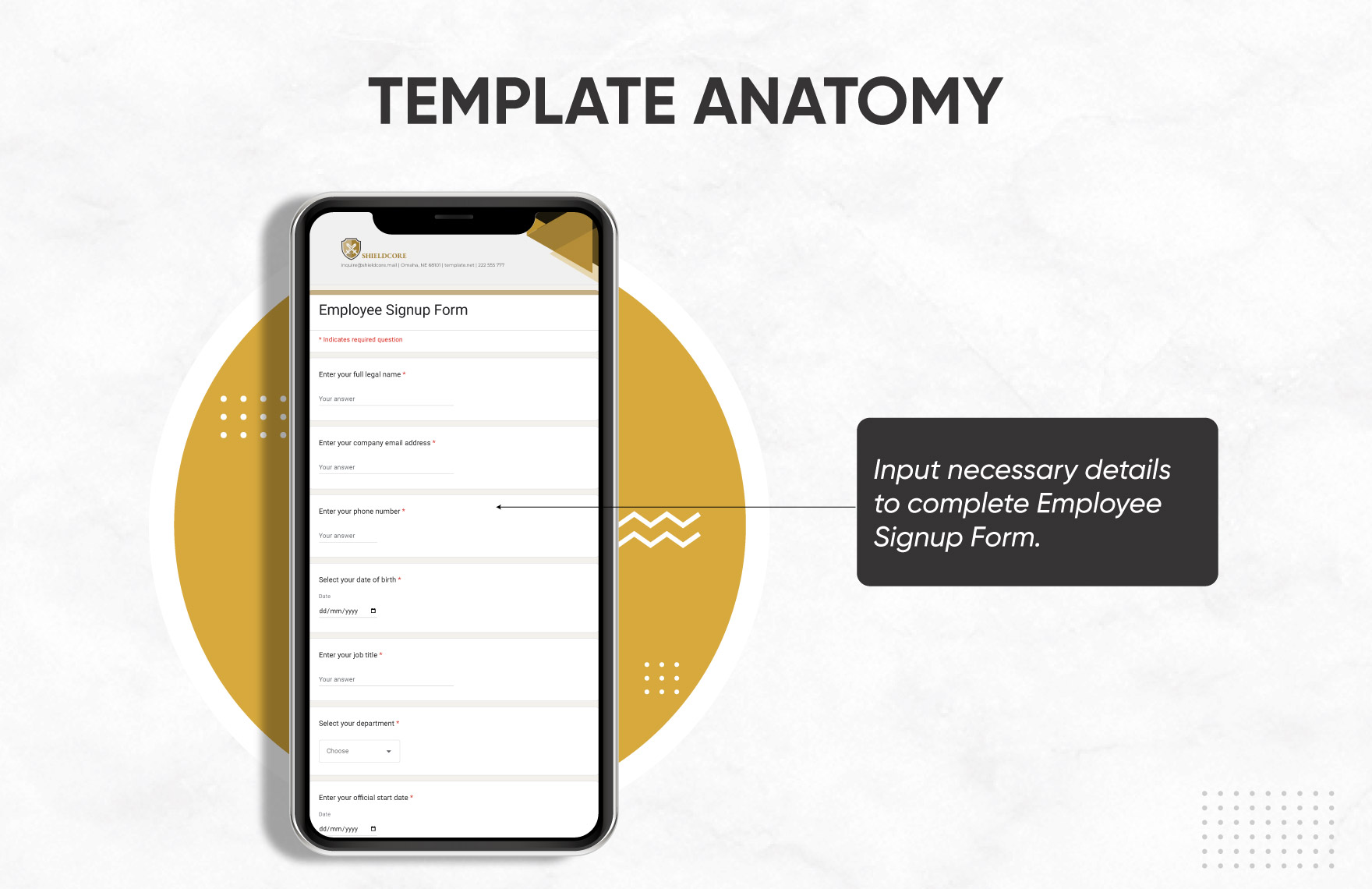 Employee Signup Form Template