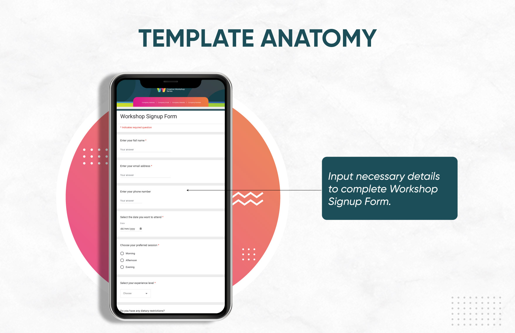 Workshop Signup Form Template Workshop Signup Form Template