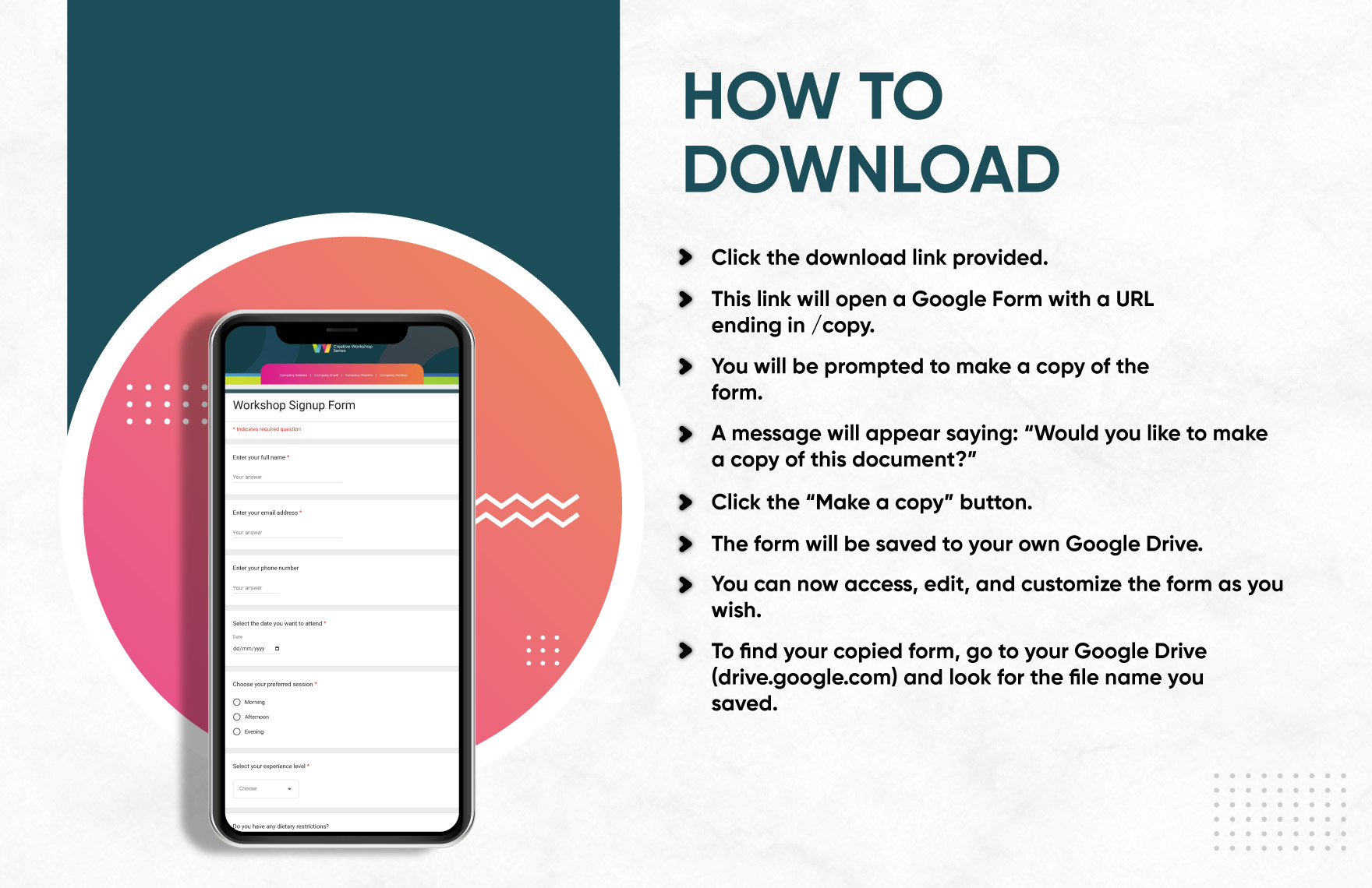 Workshop Signup Form Template Workshop Signup Form Template