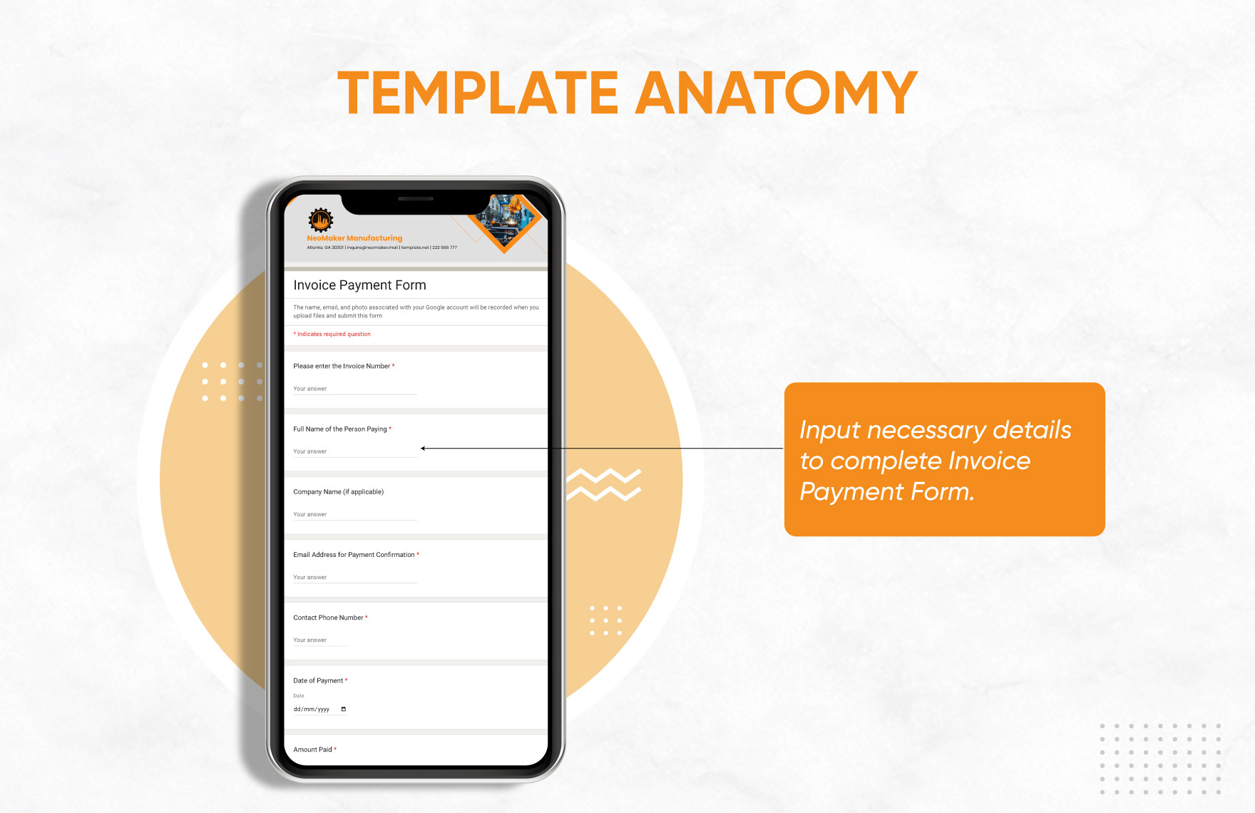 Invoice Payment Form Template