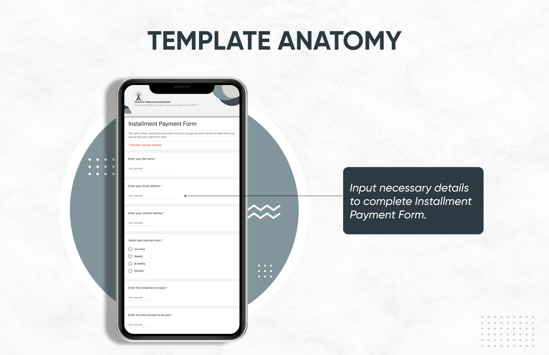 Installment Payment Form Template