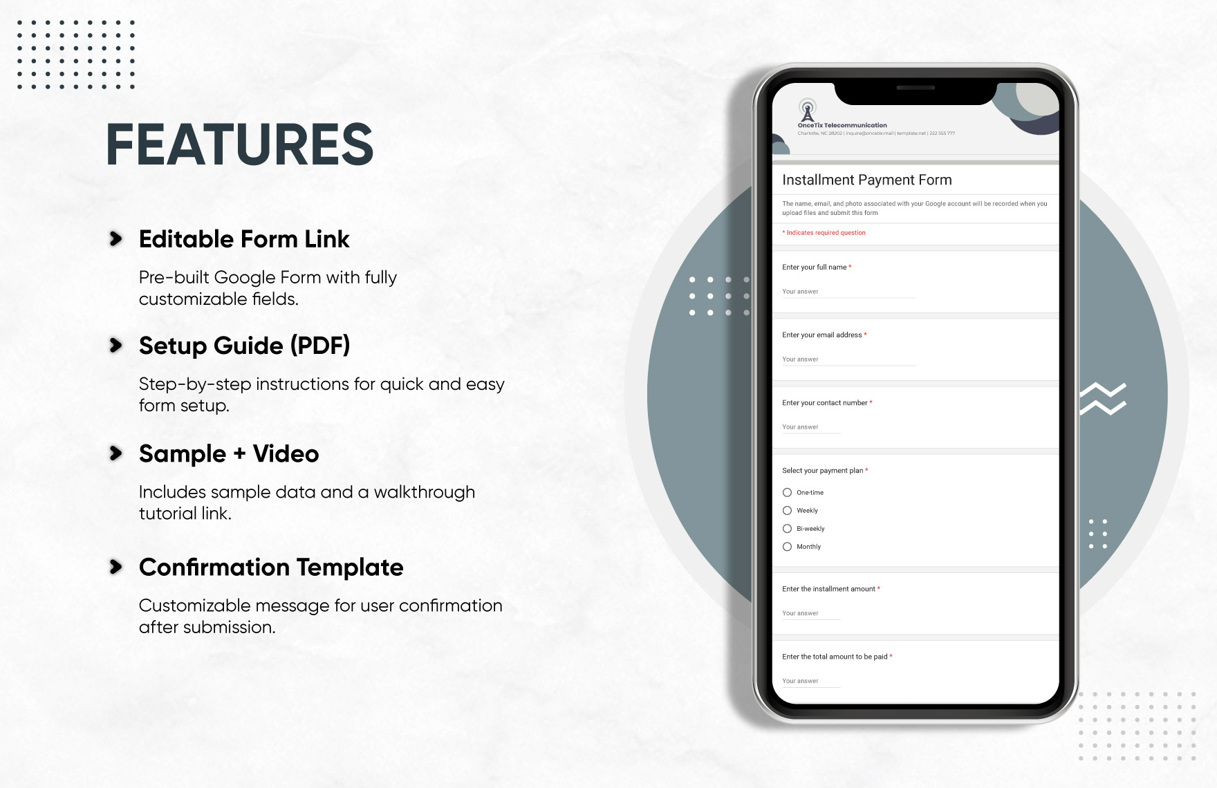 Installment Payment Form Template