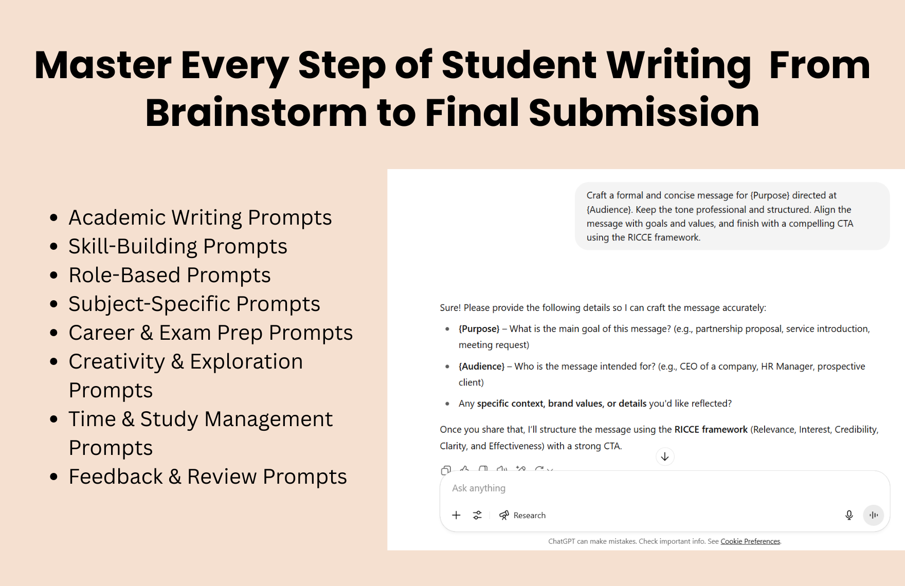 Free ChatGPT Prompts For Students