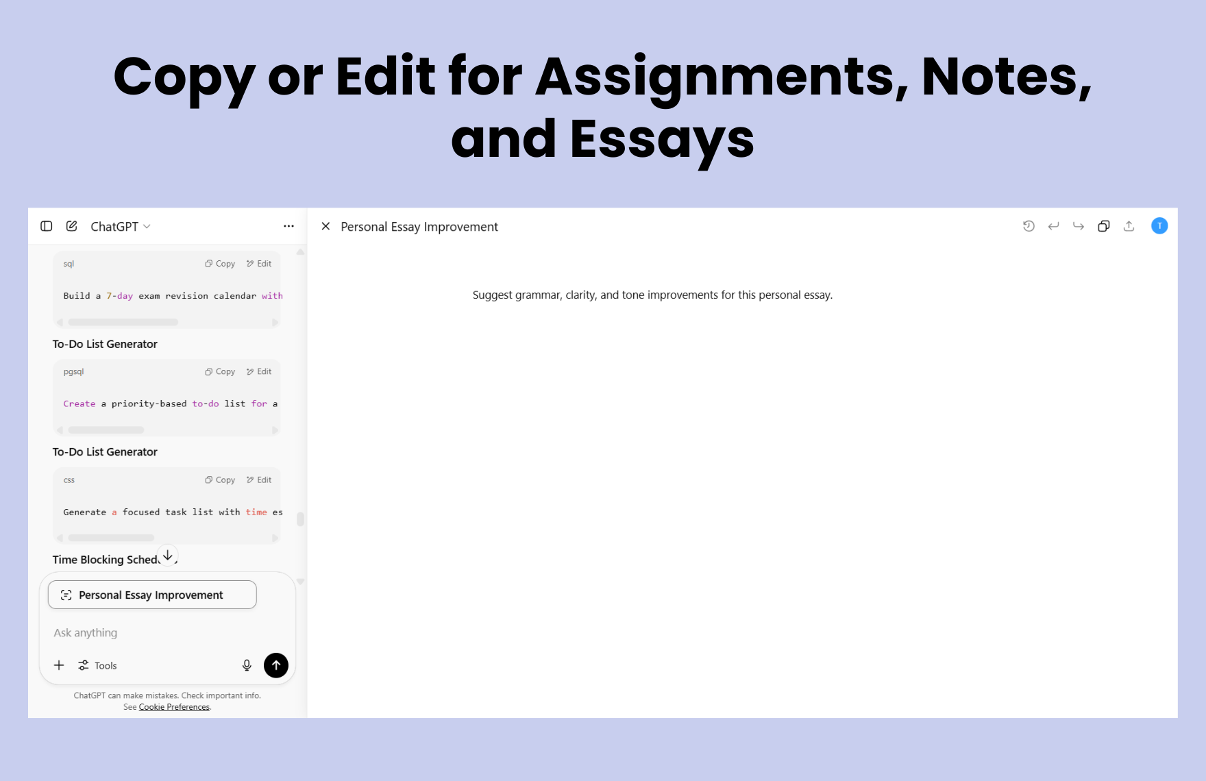 Free ChatGPT Prompts For Students