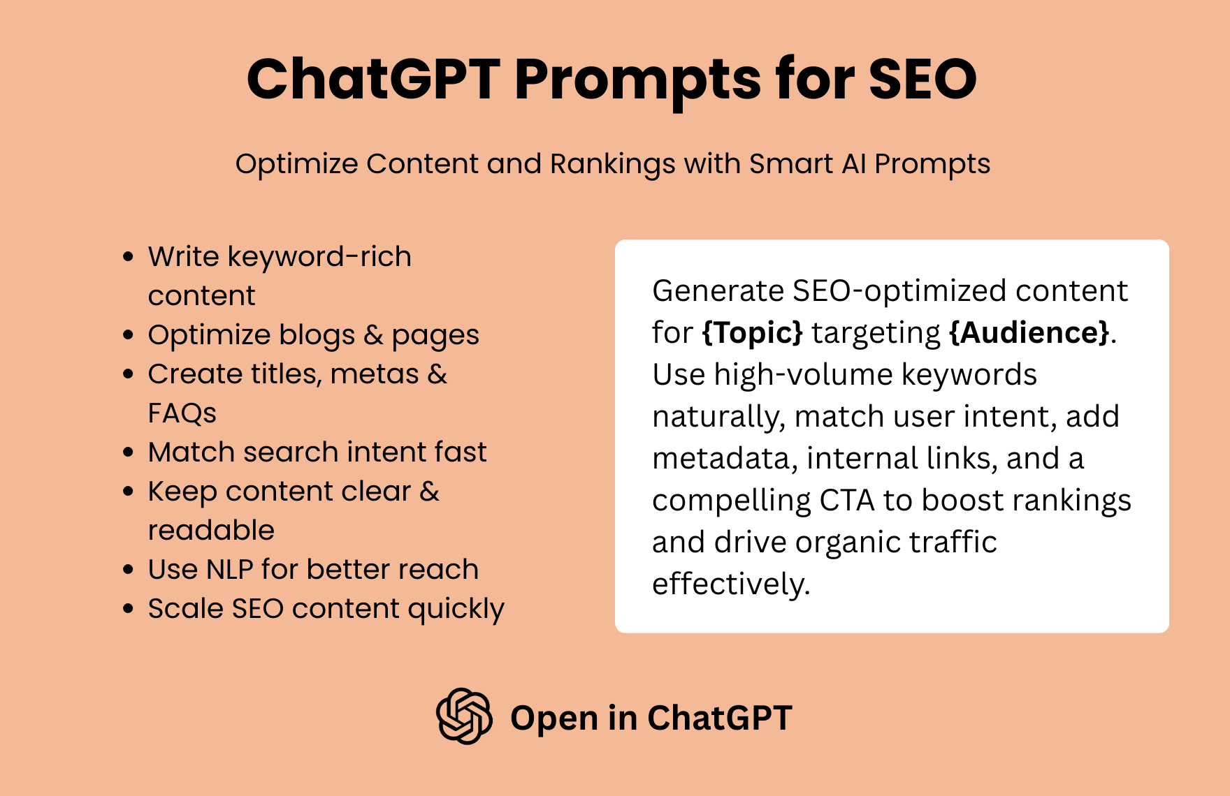 Free ChatGPT Prompts For SEO in ChatGPT to Download