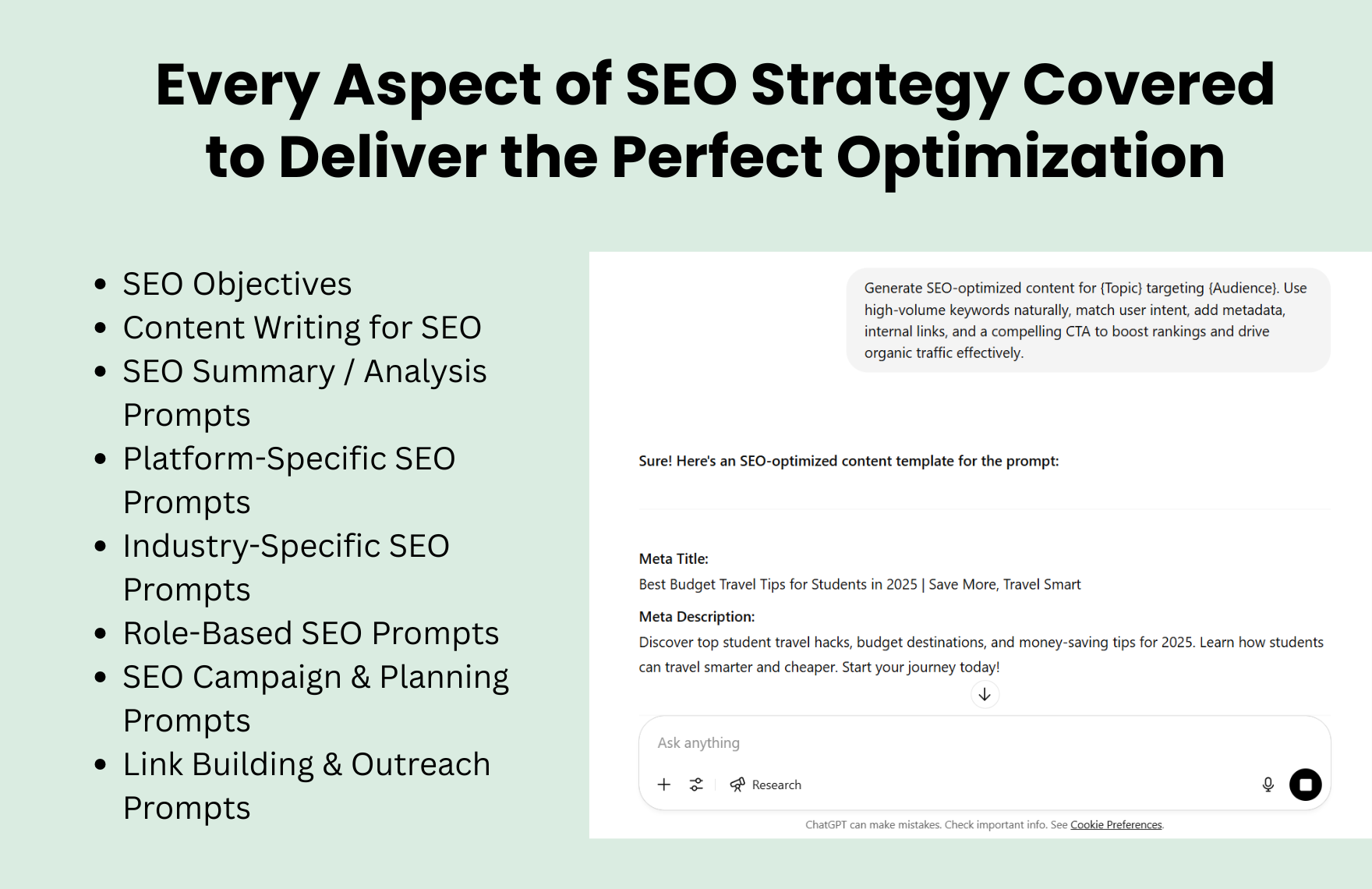 Free ChatGPT Prompts For SEO