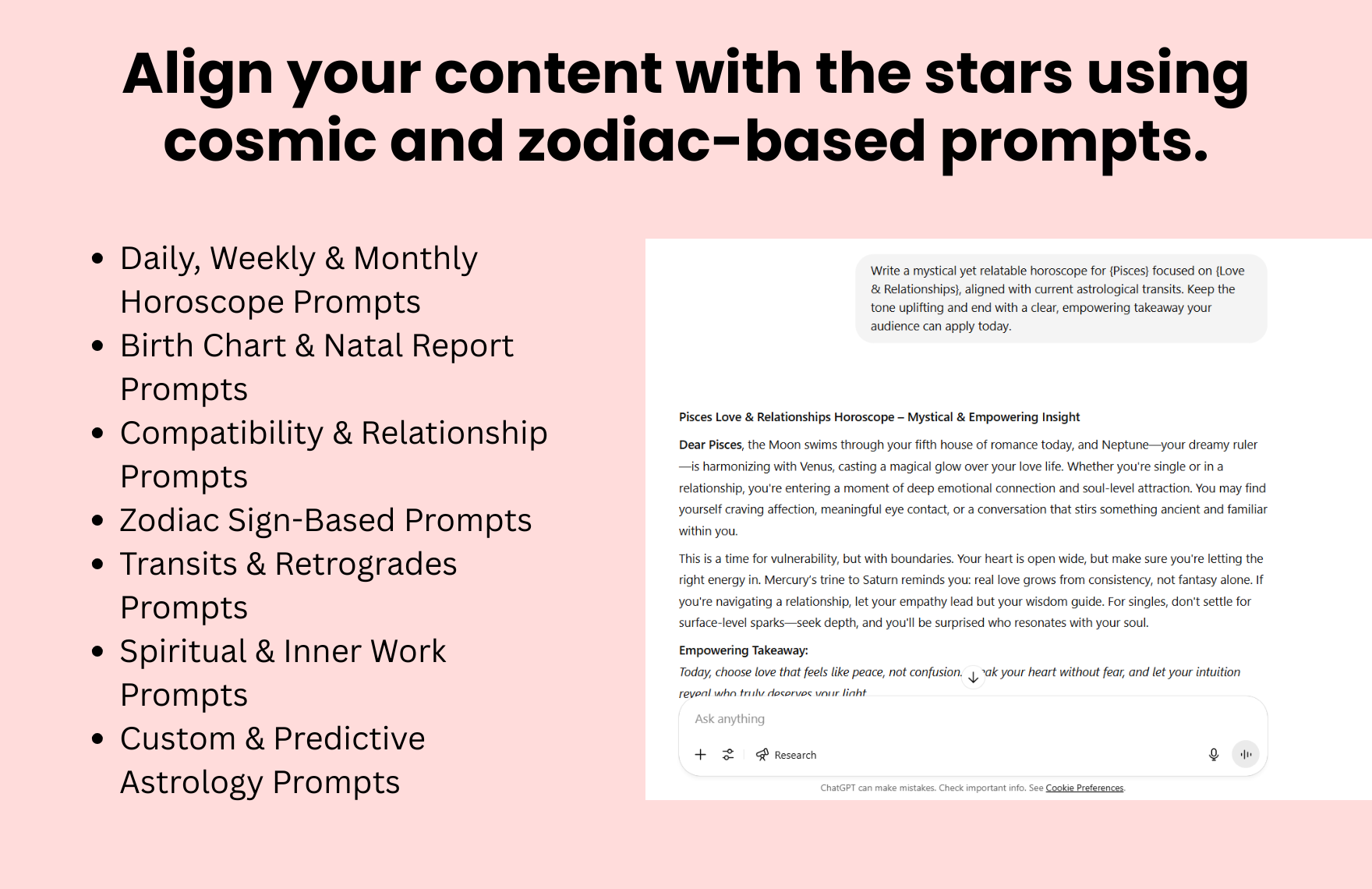 Free ChatGPT Astrology Prompts