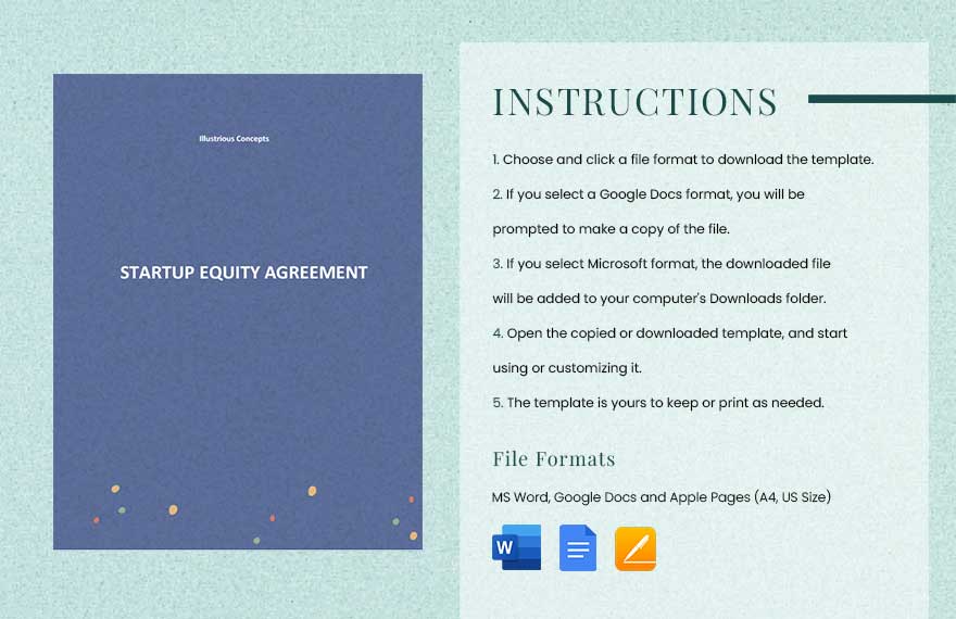 Startup Equity Agreement Template