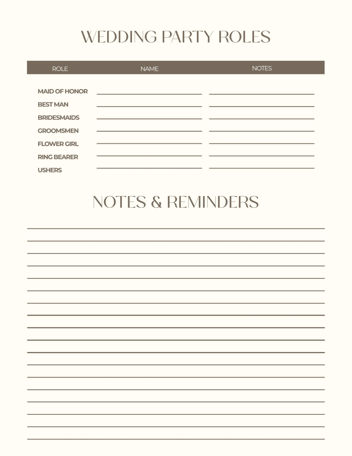 Free Wedding Program Planner Template to Edit Online