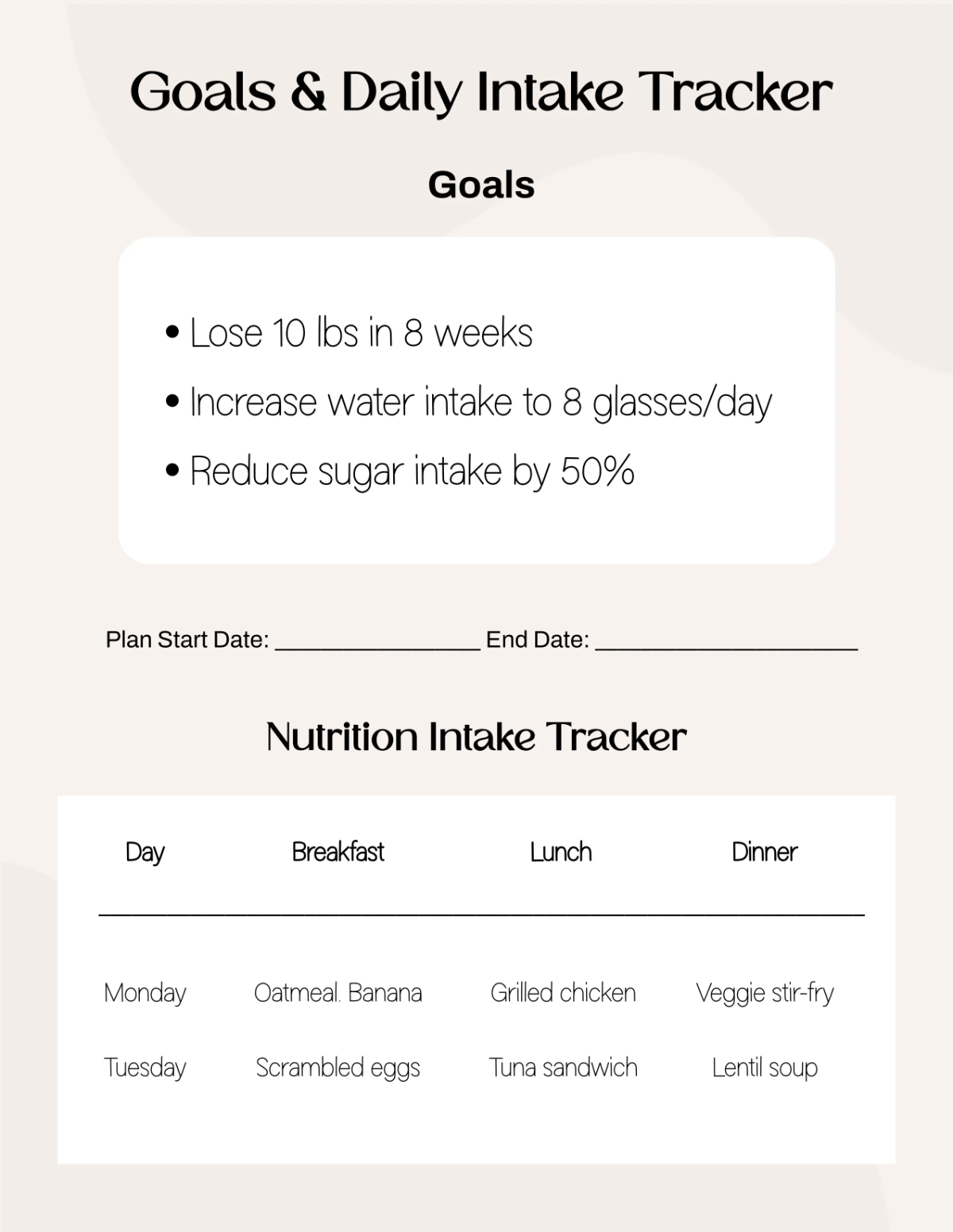Free Wonderful Diet Chart Template to Edit Online