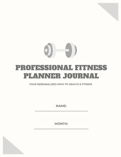 Free Professional Fitness Planner Journal Template to Edit Online