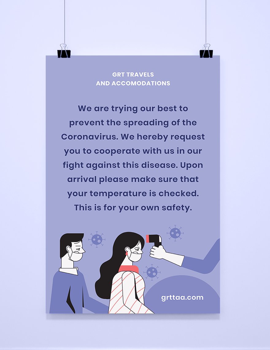 Get Your Temperature Checked Poster Template