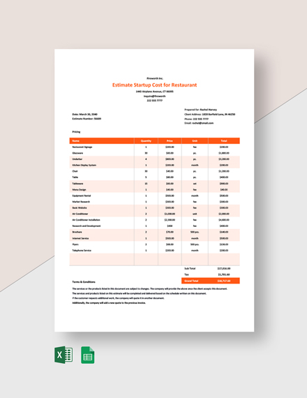 Printable Construction Estimate Template [Free PDF] - Word | Excel ...