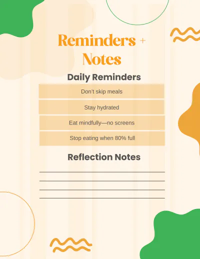 Free Healthy Diet Planner Template to Edit Online