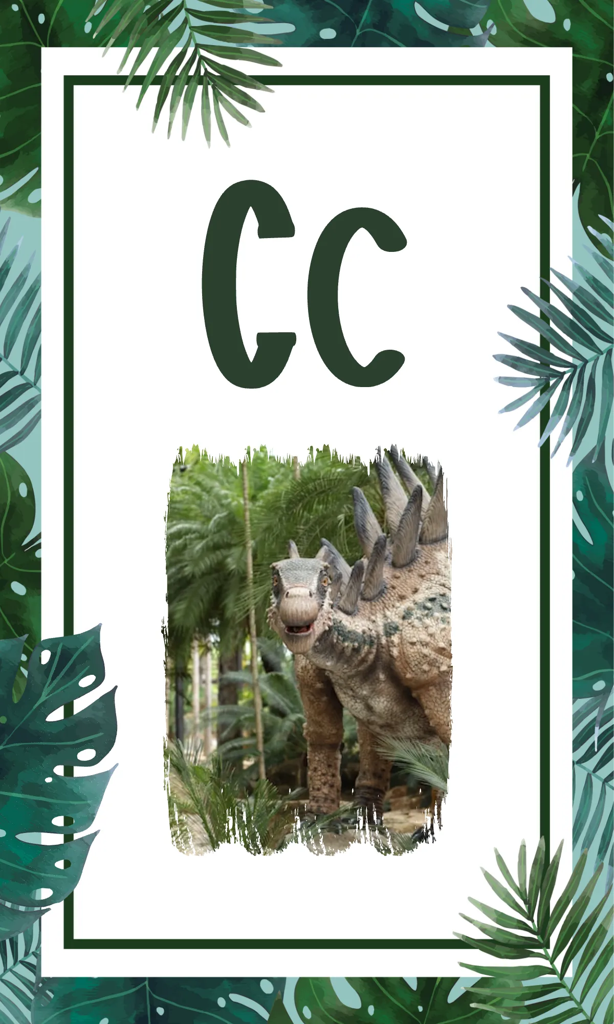 Free Dinosaur Alphabet Flashcards Background Template to Edit Online