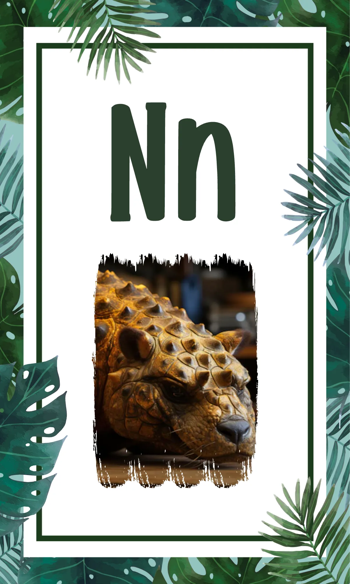 Free Dinosaur Alphabet Flashcards Background Template to Edit Online