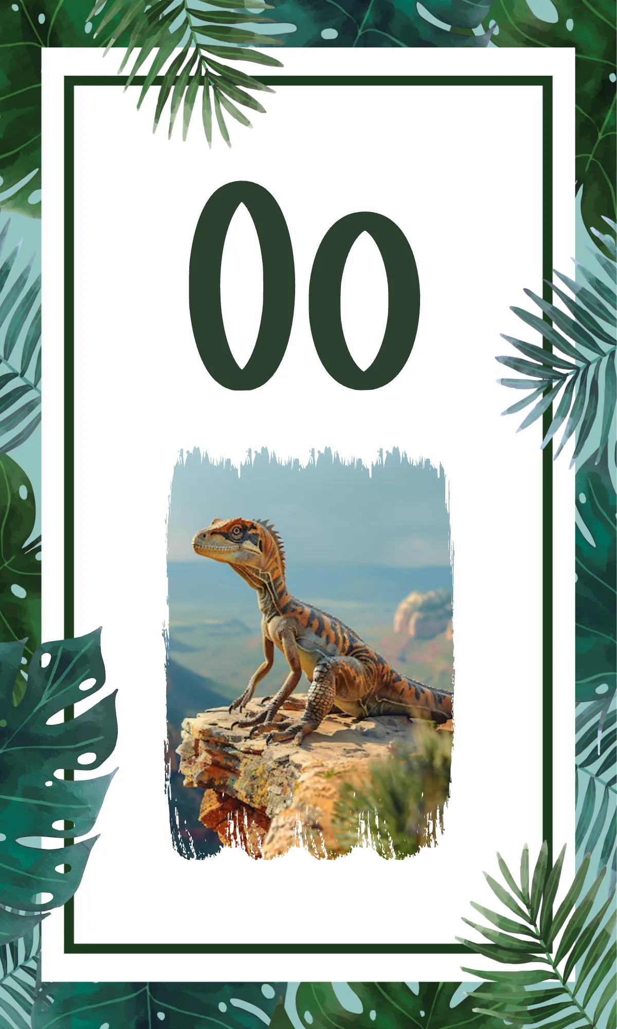 Free Dinosaur Alphabet Flashcards Background Template to Edit Online