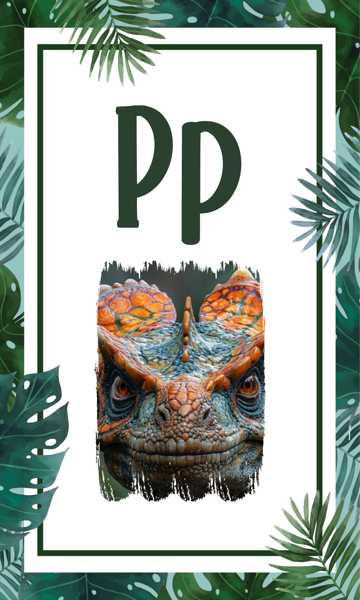 Free Dinosaur Alphabet Flashcards Background Template to Edit Online