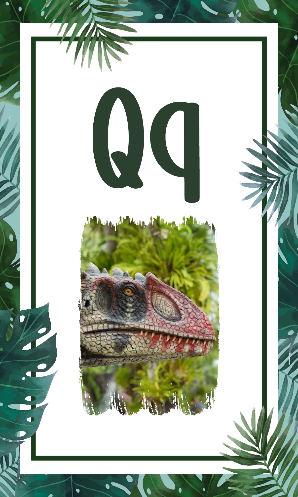 Free Dinosaur Alphabet Flashcards Background Template to Edit Online